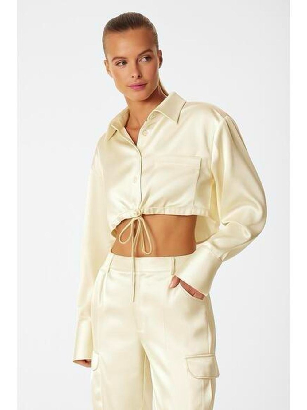NWT Noli Milan Satin Shirt